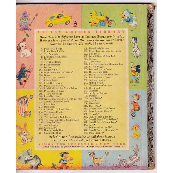 Walt Disneys Lady Little Golden Book 1954 D42 25¢ Cover Lady & the Tramp Tie-In - Picture 5 of 5